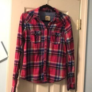 Hollister plaid button up